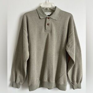 Vintage Orvis Men’s Long Sleeve Polo Shirt (Size Medium – Loose Fit)